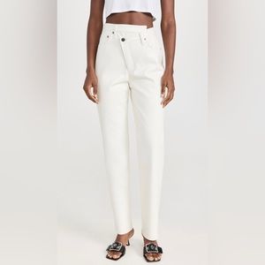 NWT Agolde Crisscross Straight Leather Pants Size 25